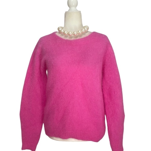 Bianco & Blu Kid Mohair Knit Pink Sweater NWT Made in Italy - Picture 9 of 10